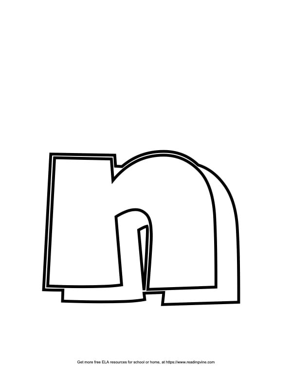 Block lowercase d bubble letter n image