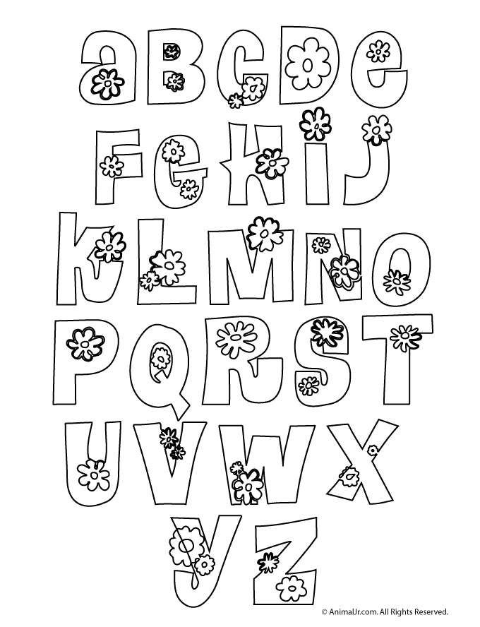 Printable bubble letters flower letters woo jr kids activities childrens publishing