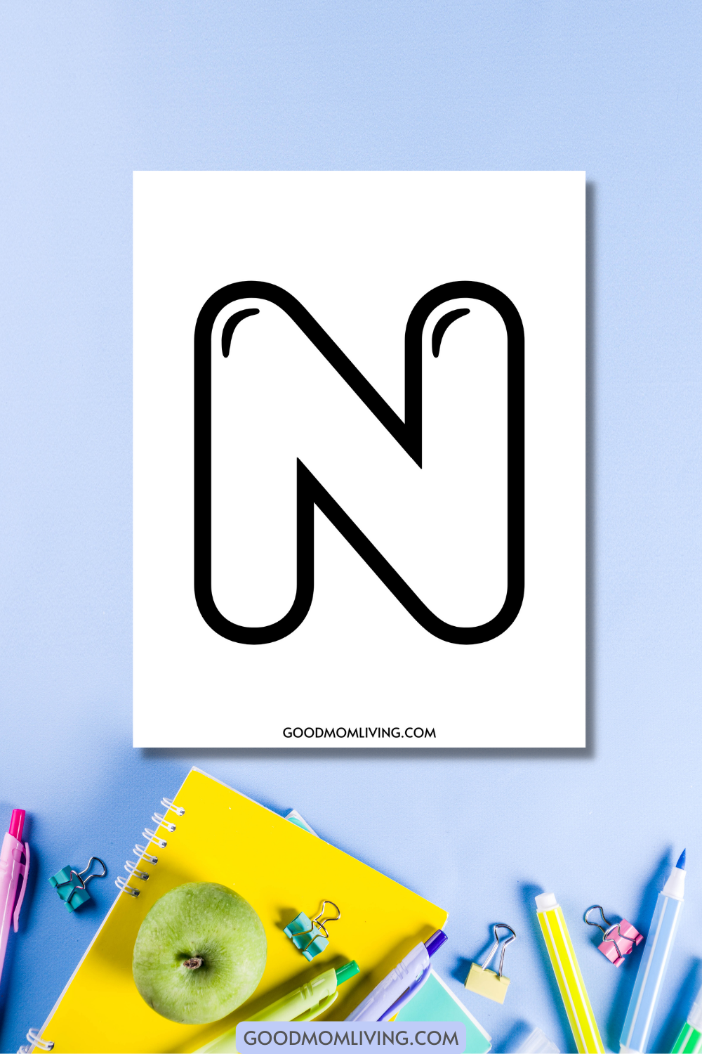 Bubble letter n free printables and how to draw