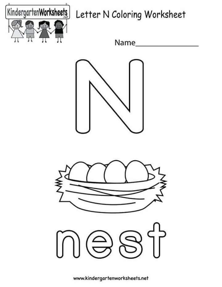 Letter n letter n worksheet alphabet worksheets kindergarten kindergarten worksheets