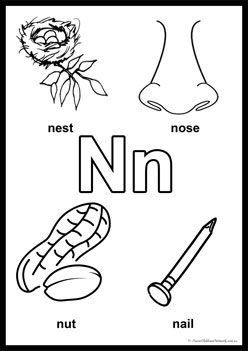 Alphabet colouring pages