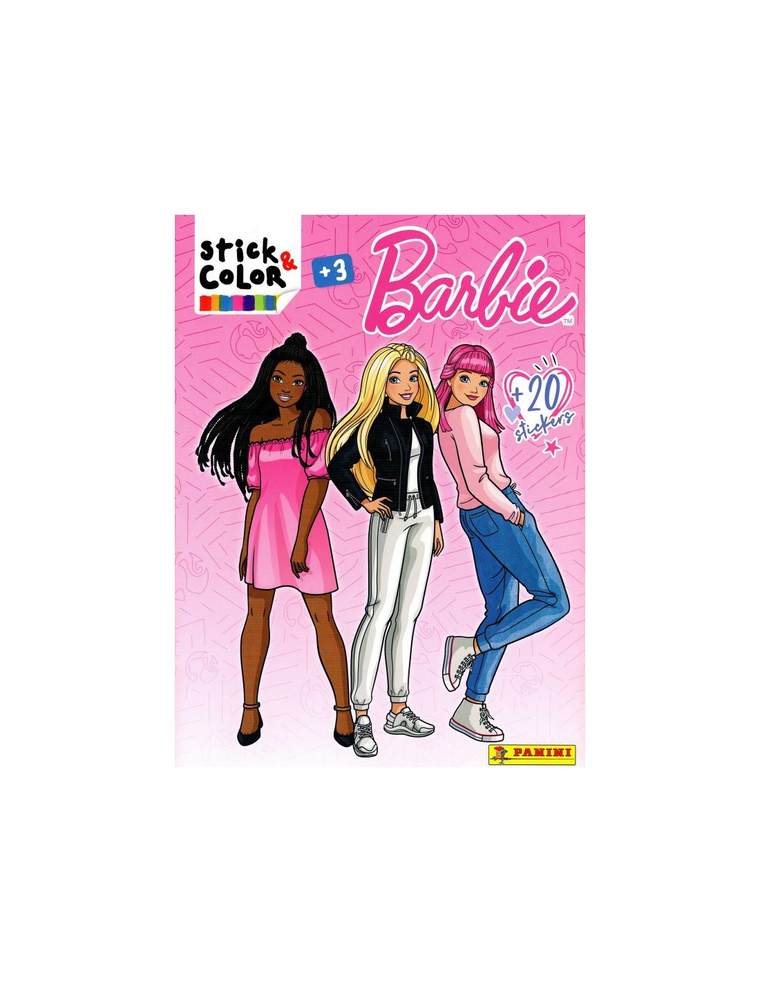 Stickcolor barbie n notebook panini