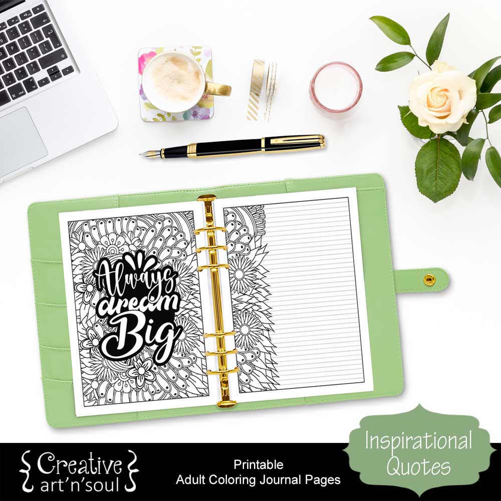 Printable coloring pages inspirational quotes