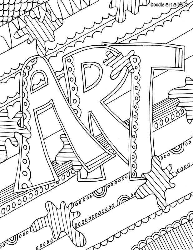 Subject cover pages coloring pages