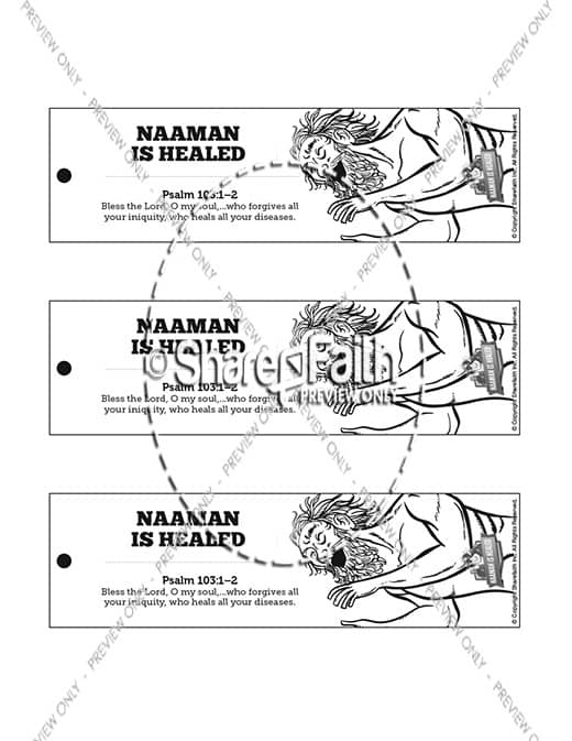 Naaman the leper kings sunday school coloring pages â