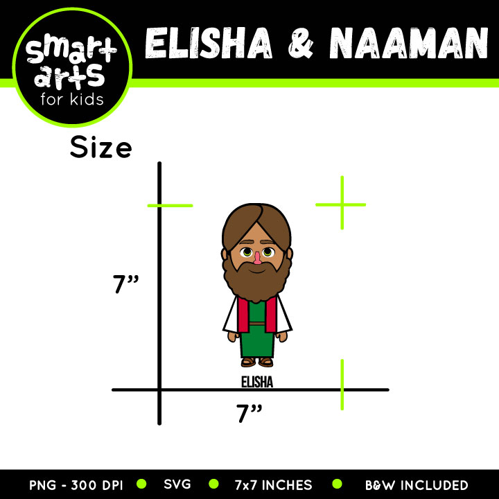 Elisha and naaman clip art