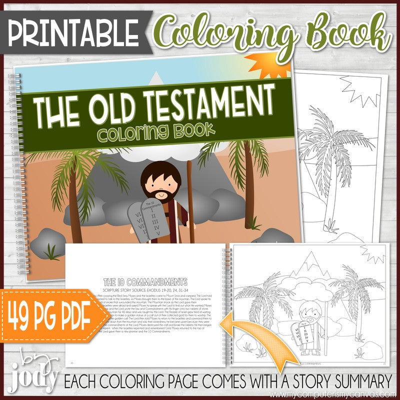 Old testament scripture stories coloring book printable â my puter is my canvas bloom to balm