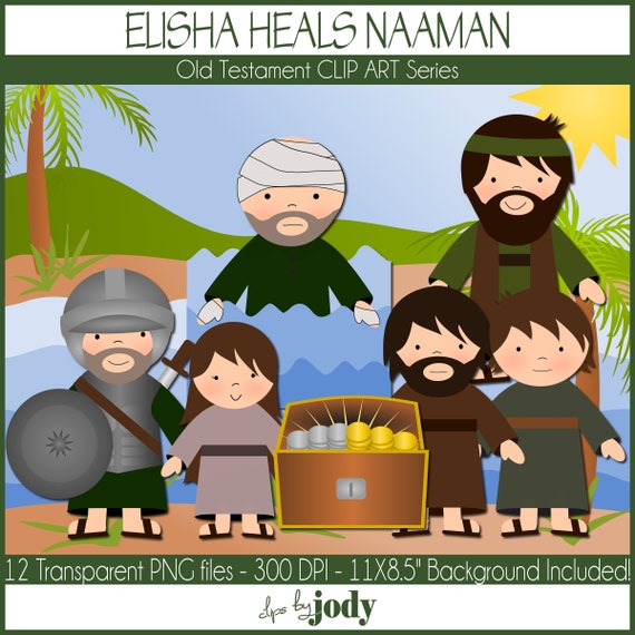 Elisha heals naaman old testament clip art bible clip art png files kings