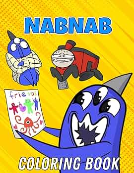 Nabnab coloring book jumbo fun coloring pages for kids all characters coloring nabnab books