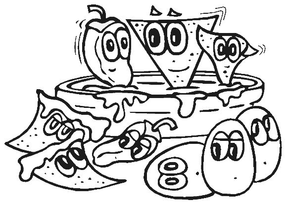 Nachos coloring book coloring books detailed coloring pages coloring pages