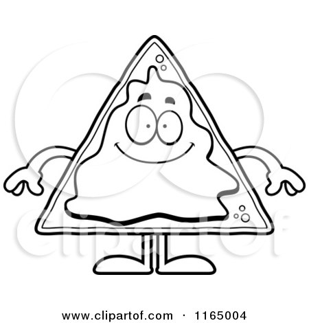 Cartoon clipart of a happy nacho mascot