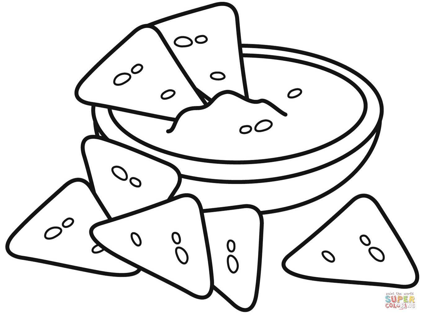 Nachos coloring page free printable coloring pages