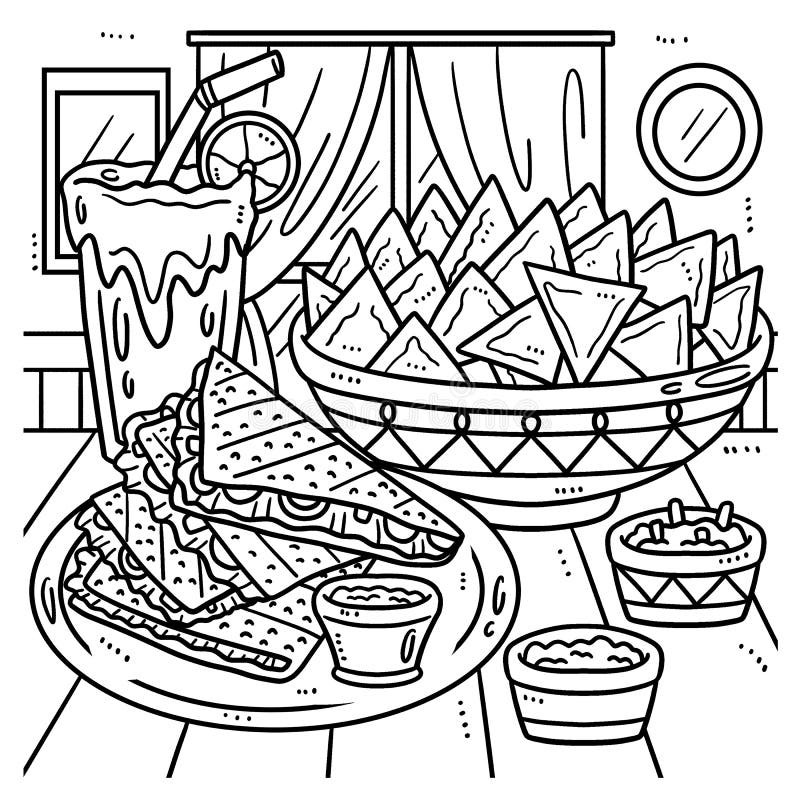 Coloring nachos stock illustrations â coloring nachos stock illustrations vectors clipart