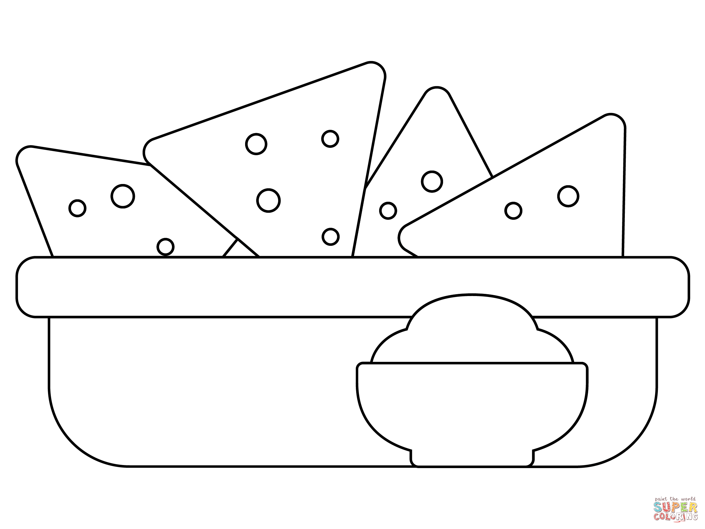 Nachos coloring page free printable coloring pages