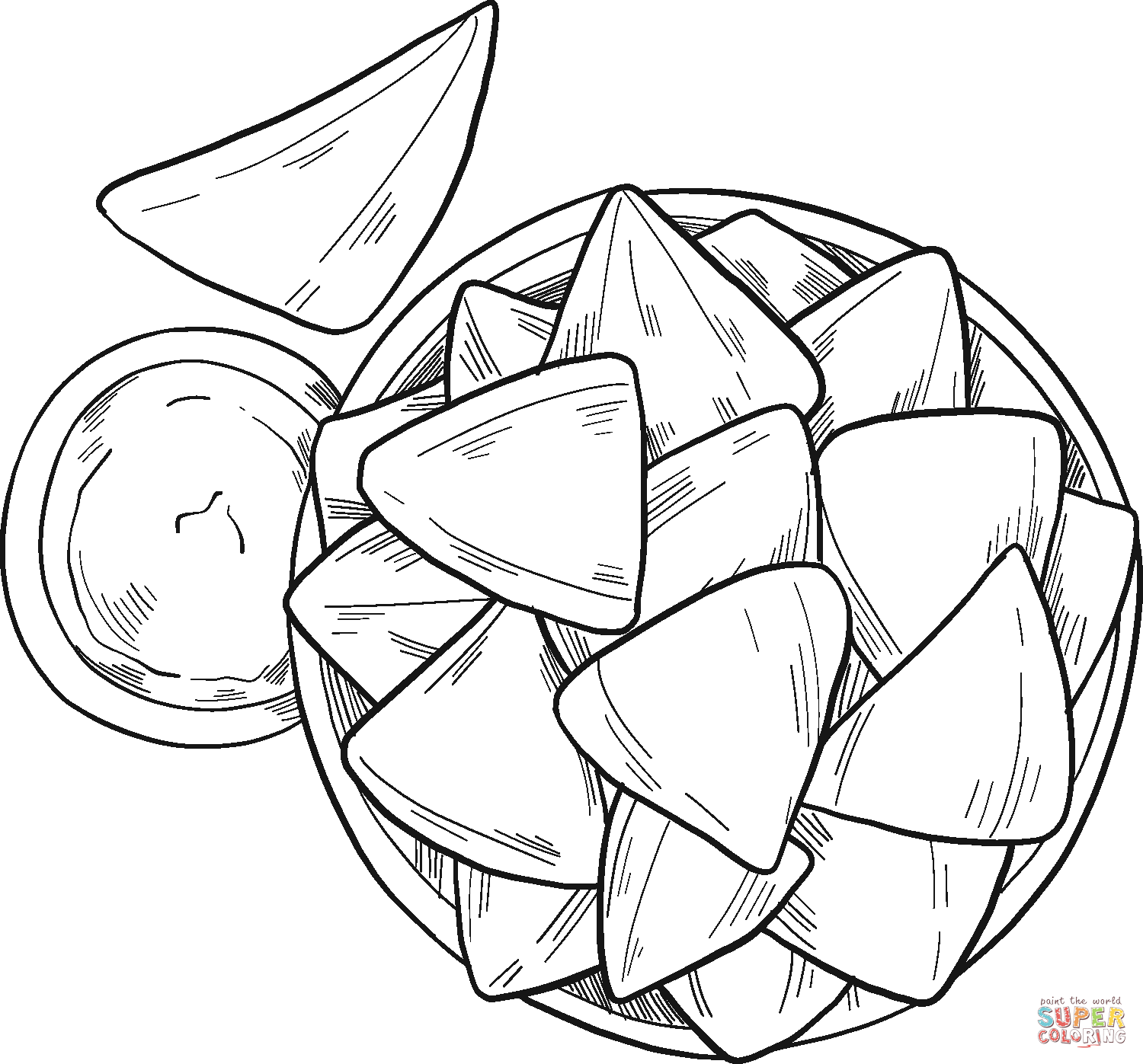 Nachos coloring page free printable coloring pages