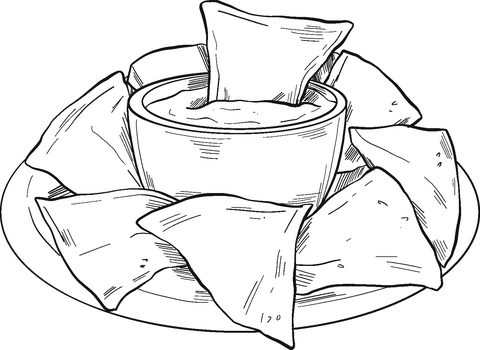 Nachos coloring page free printable coloring pages