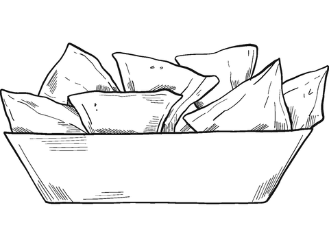 Nachos coloring page free printable coloring pages