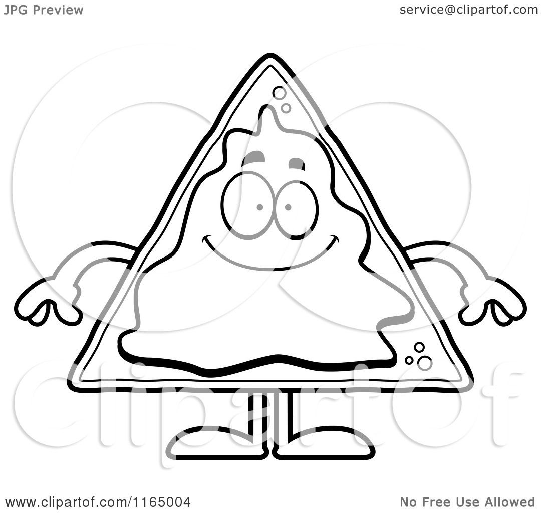 Cartoon clipart of a happy nacho mascot