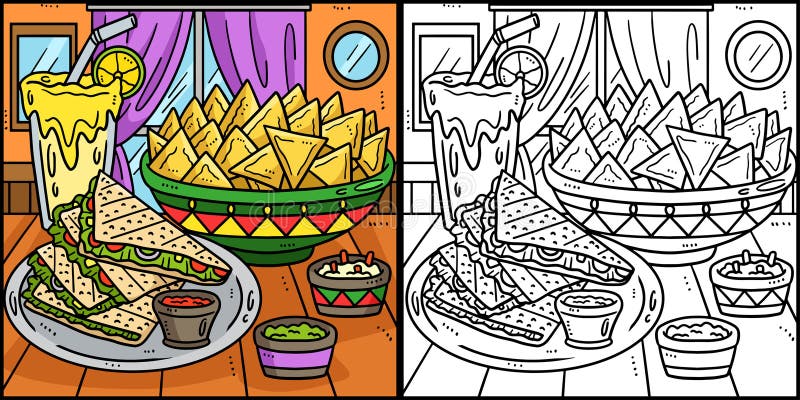 Coloring nachos stock illustrations â coloring nachos stock illustrations vectors clipart