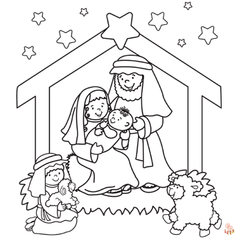 Dibujos de natividad para colorear imprimir gratis