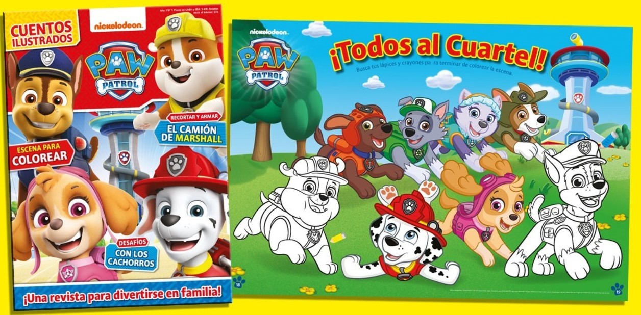 Llega a los kioscos la revista paw patrol para los mãs chiquitos