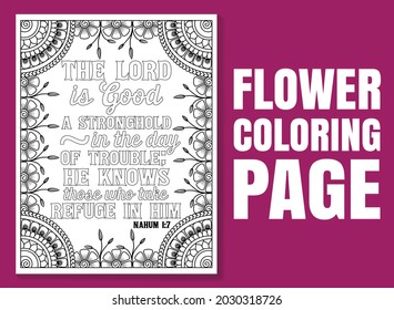 Flower coloring page flower coloring book stock vector royalty free