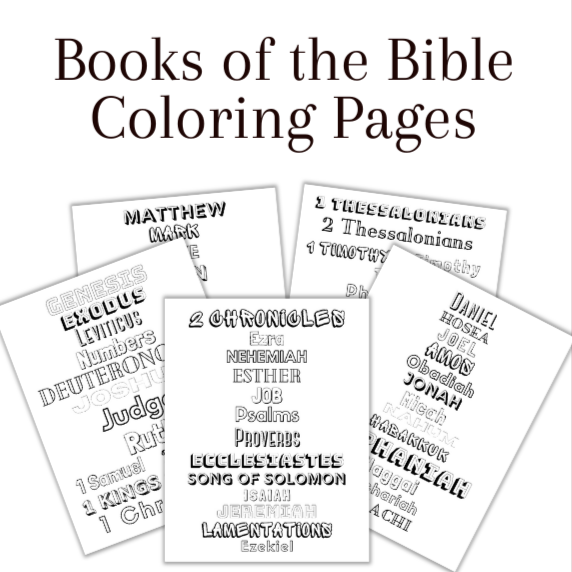 Books of the bible coloring pages