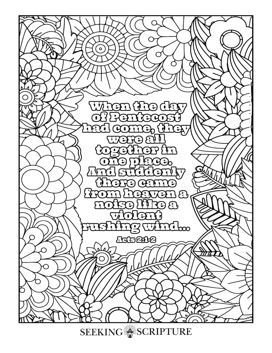 Seeking scripture coloring pages