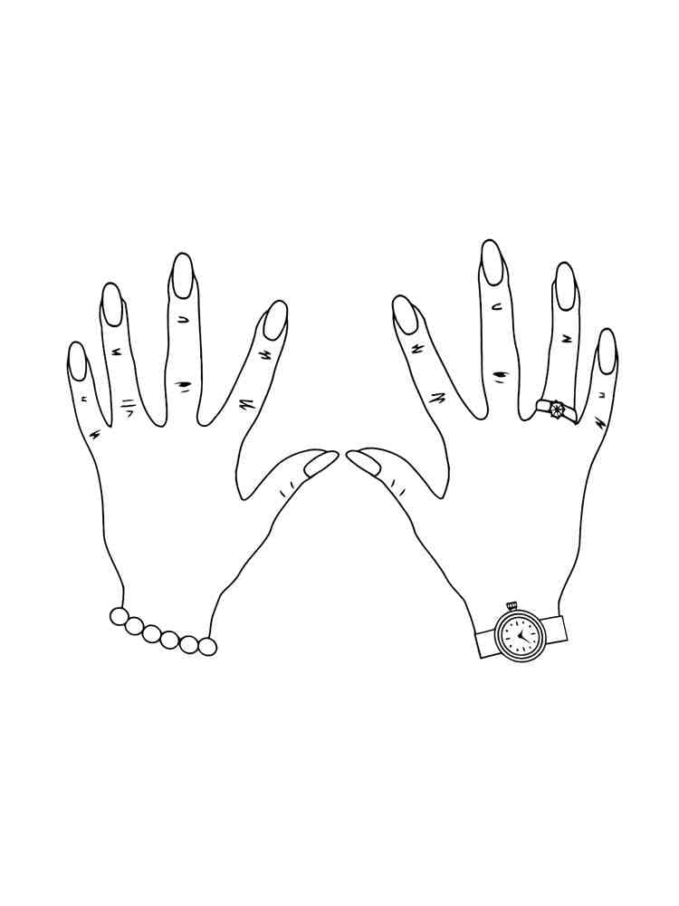 Drawing of nails coloring page