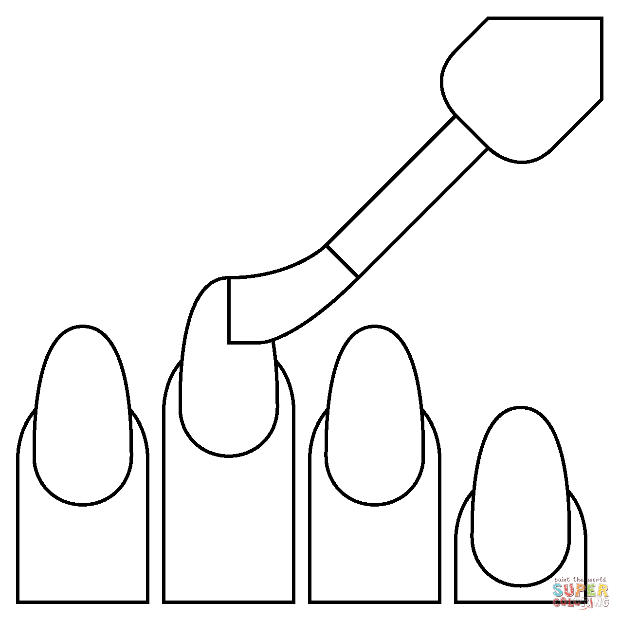 Nail polish emoji coloring page free printable coloring pages