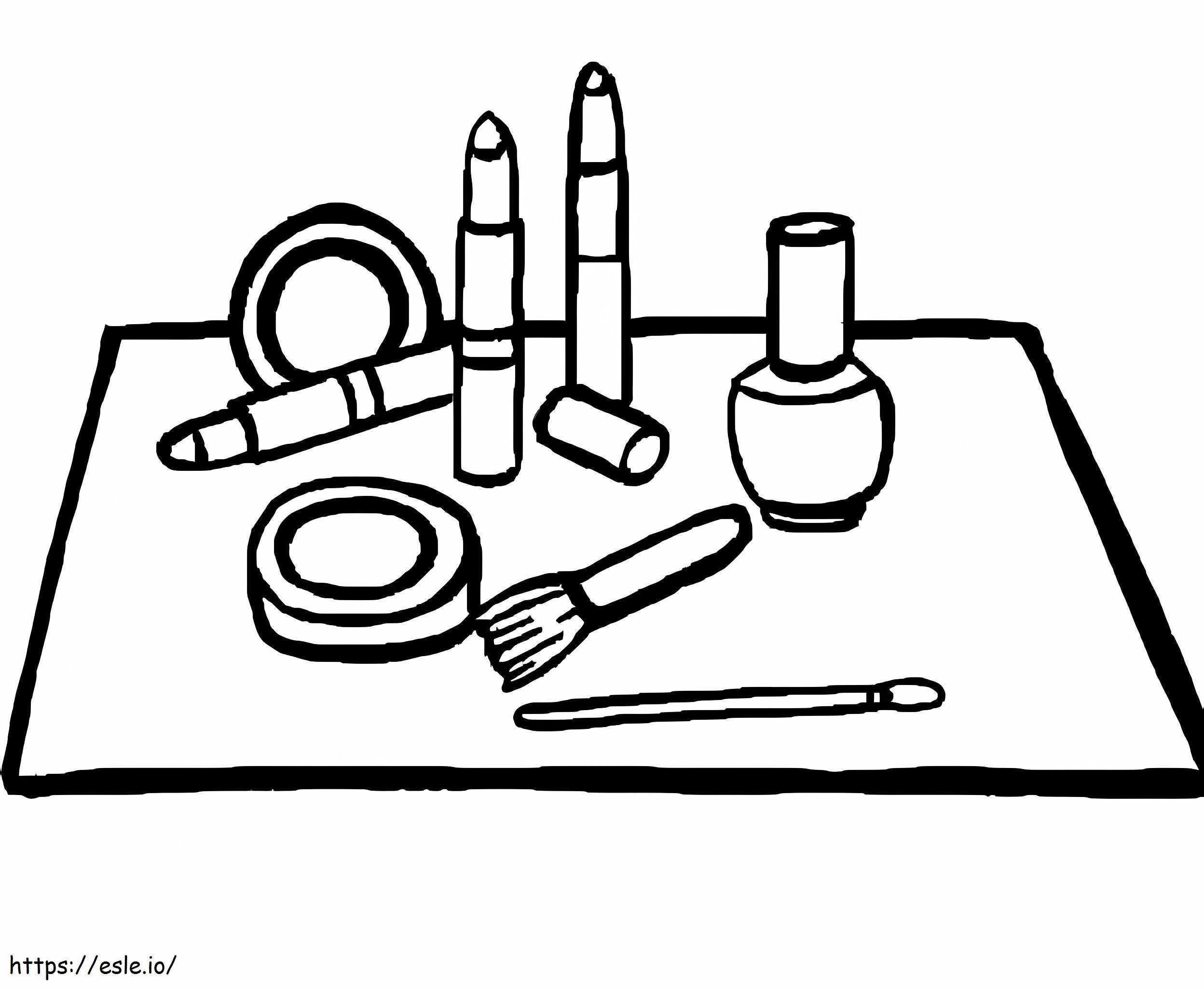 Nail polish coloring page