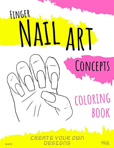 Finger nail art ncepts loring book create your own designs