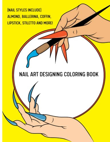 Nail art designing book nail art designing coloring book by sweetypie graphics