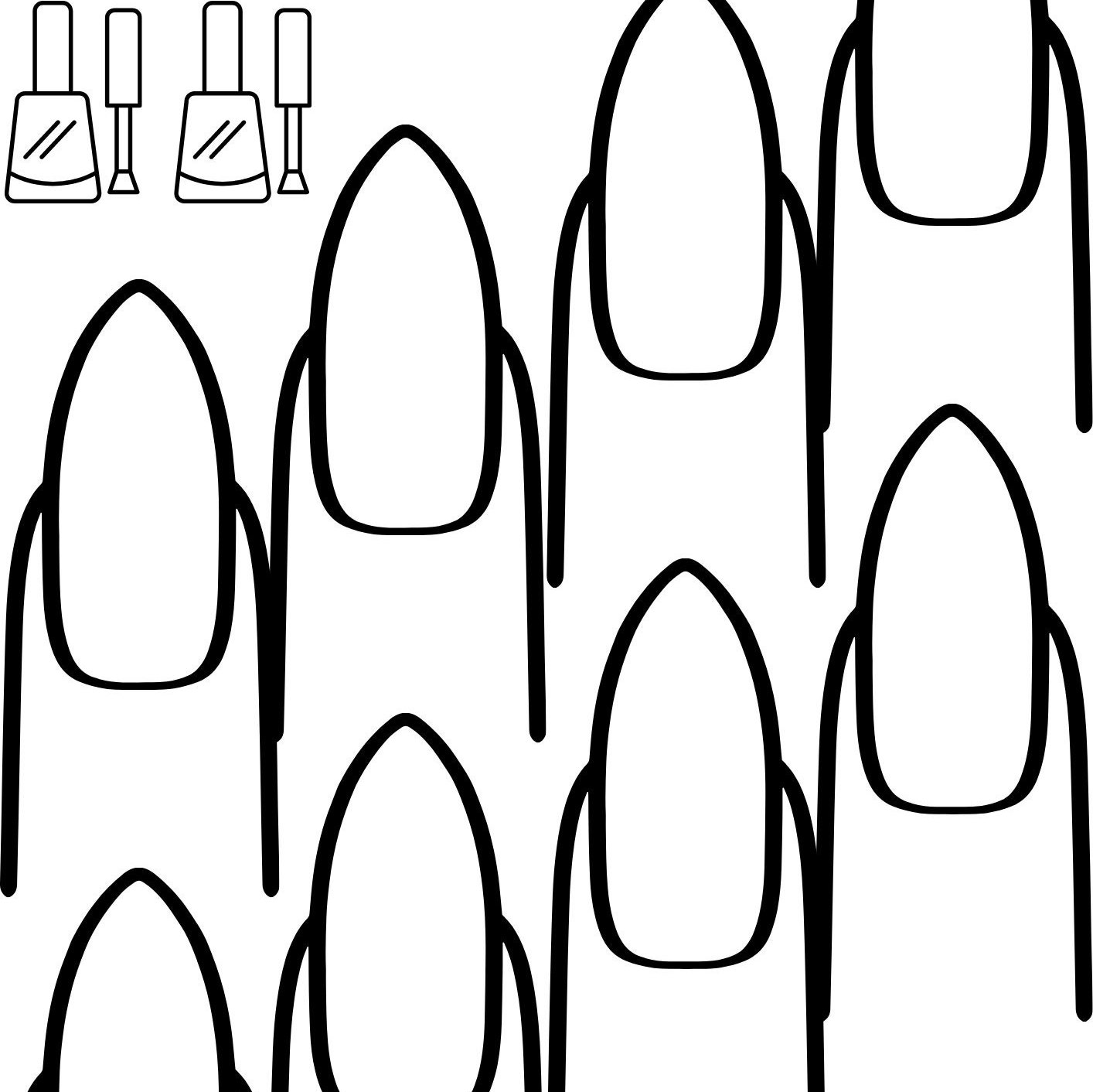 Nail polish digital coloring page