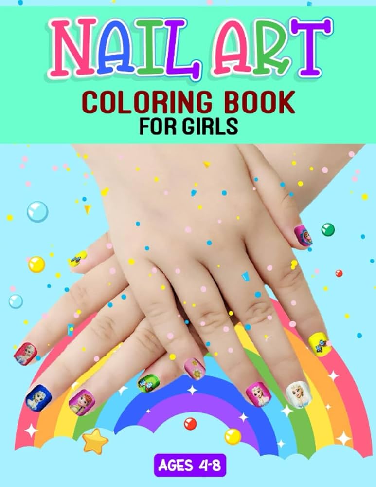 Nail art coloring book for girls ages