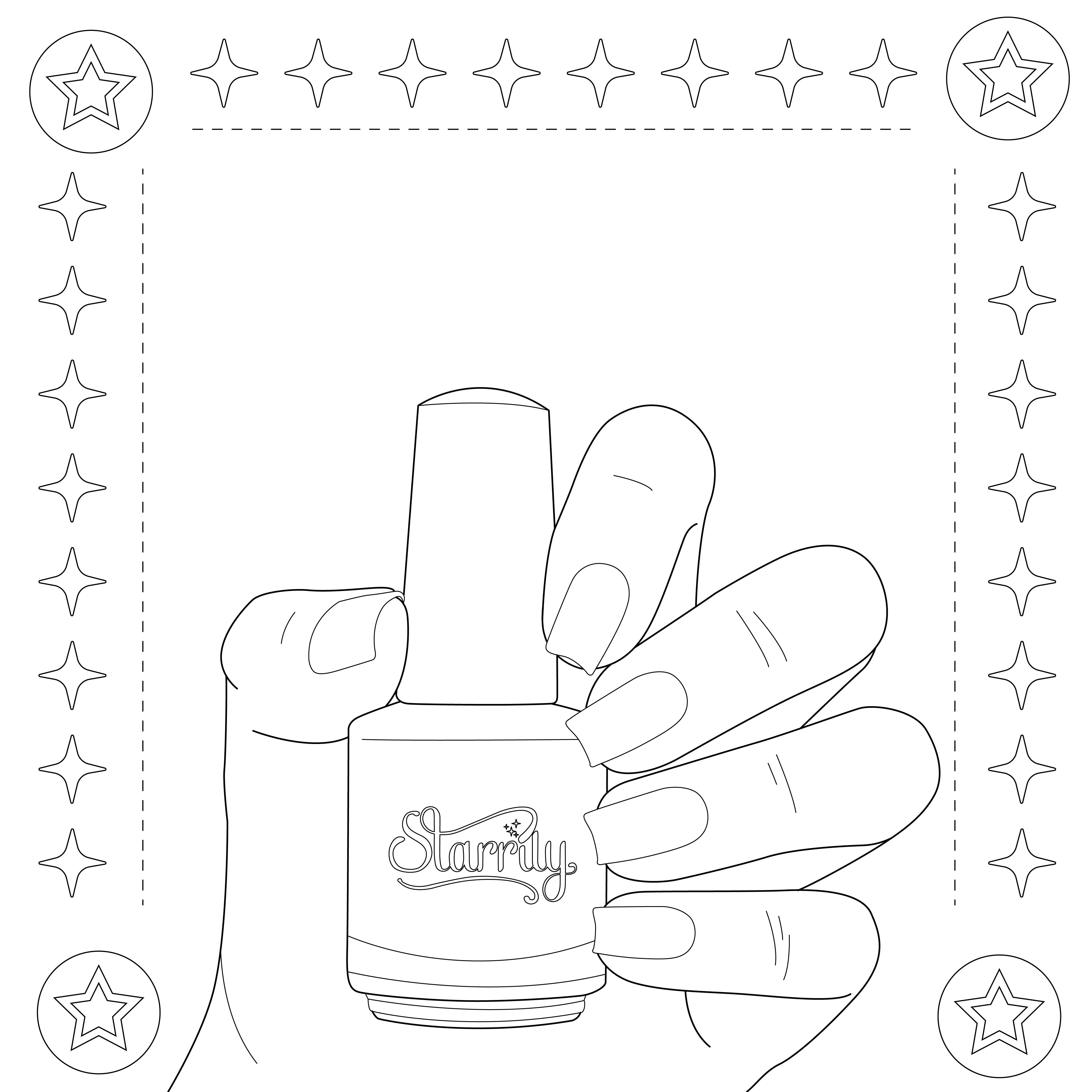 Nail polish coloring pages