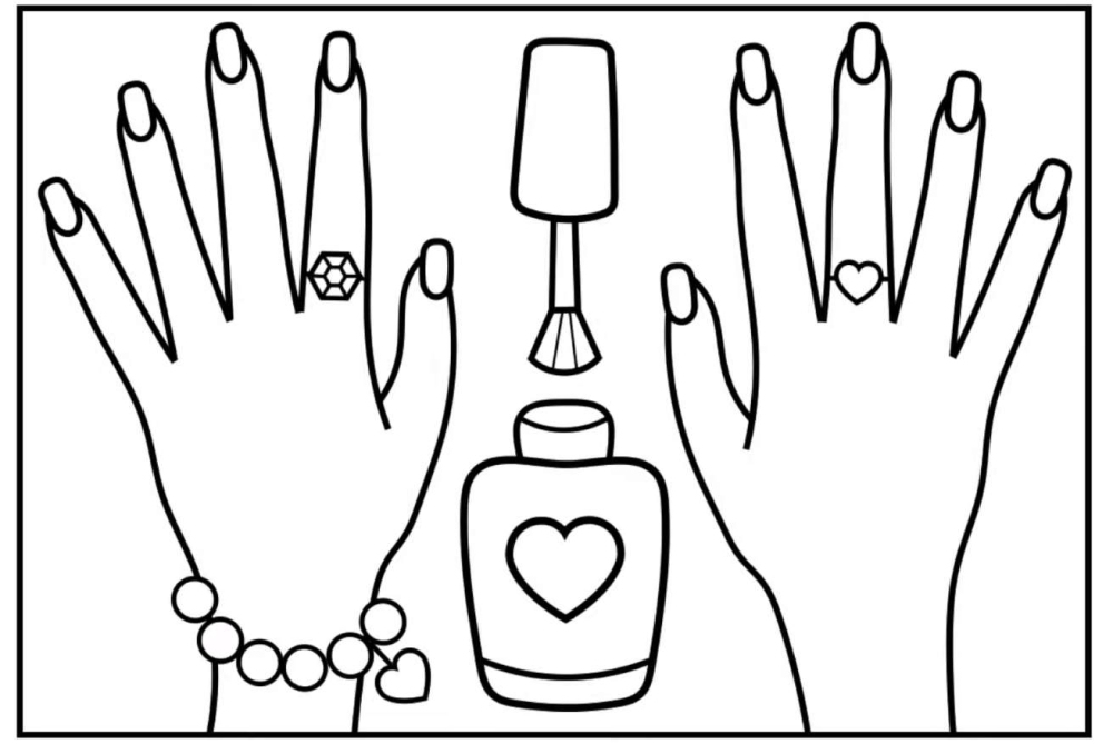 Nail coloring pages for girls print or download for free