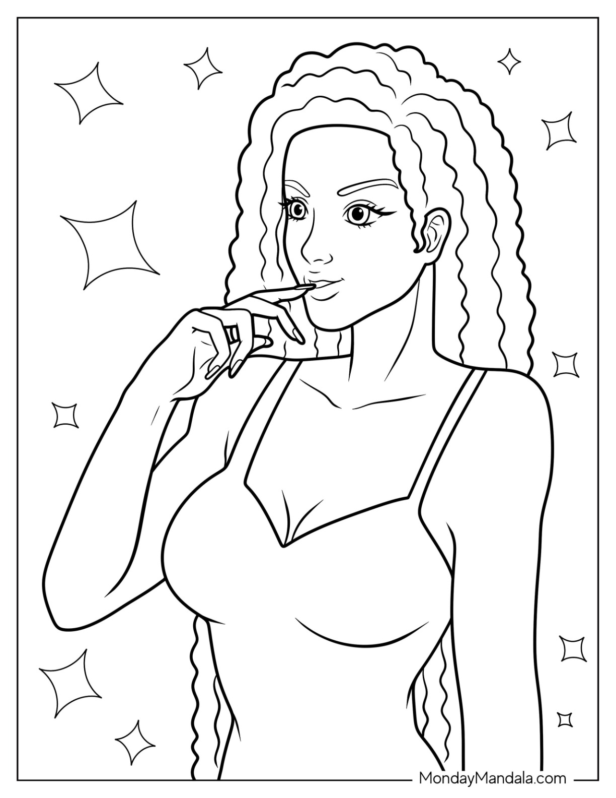Black girl coloring pages free pdf printables