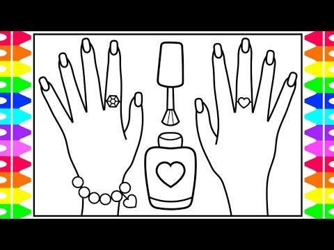 How to draw nail polish for kids ðððð nail polish drawing nail polish coloring pages for kids