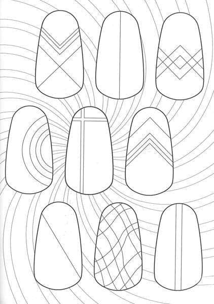 The nail art colouring book â