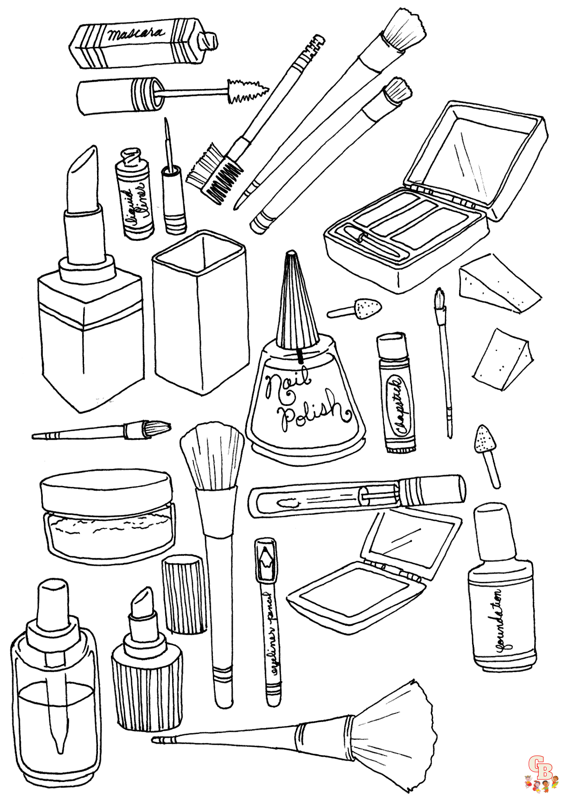 Explore a variety of makeup coloring pages at