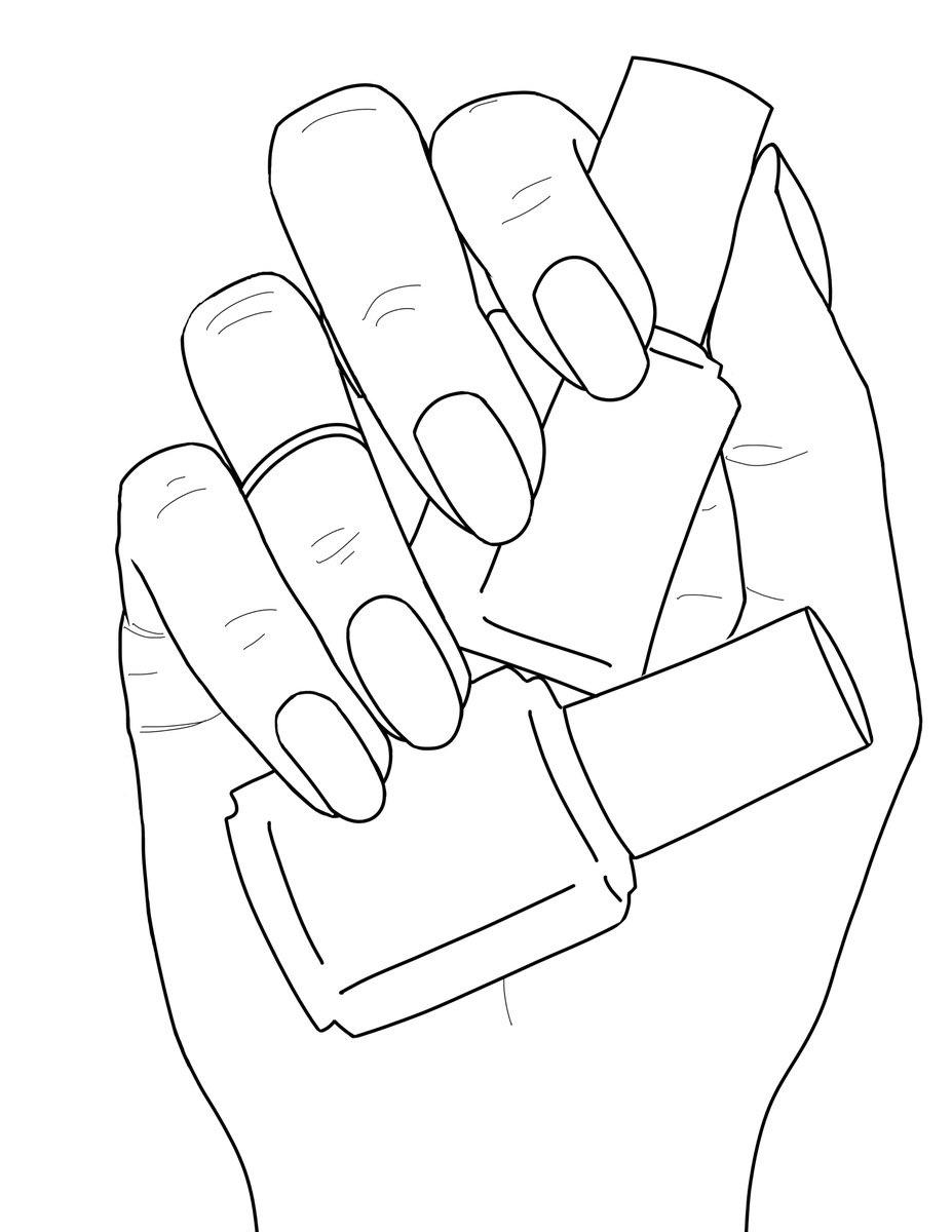 Cool nail polish coloring page rcoolcoloringpages