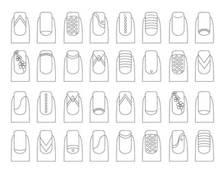 Cute kids nail vector images over