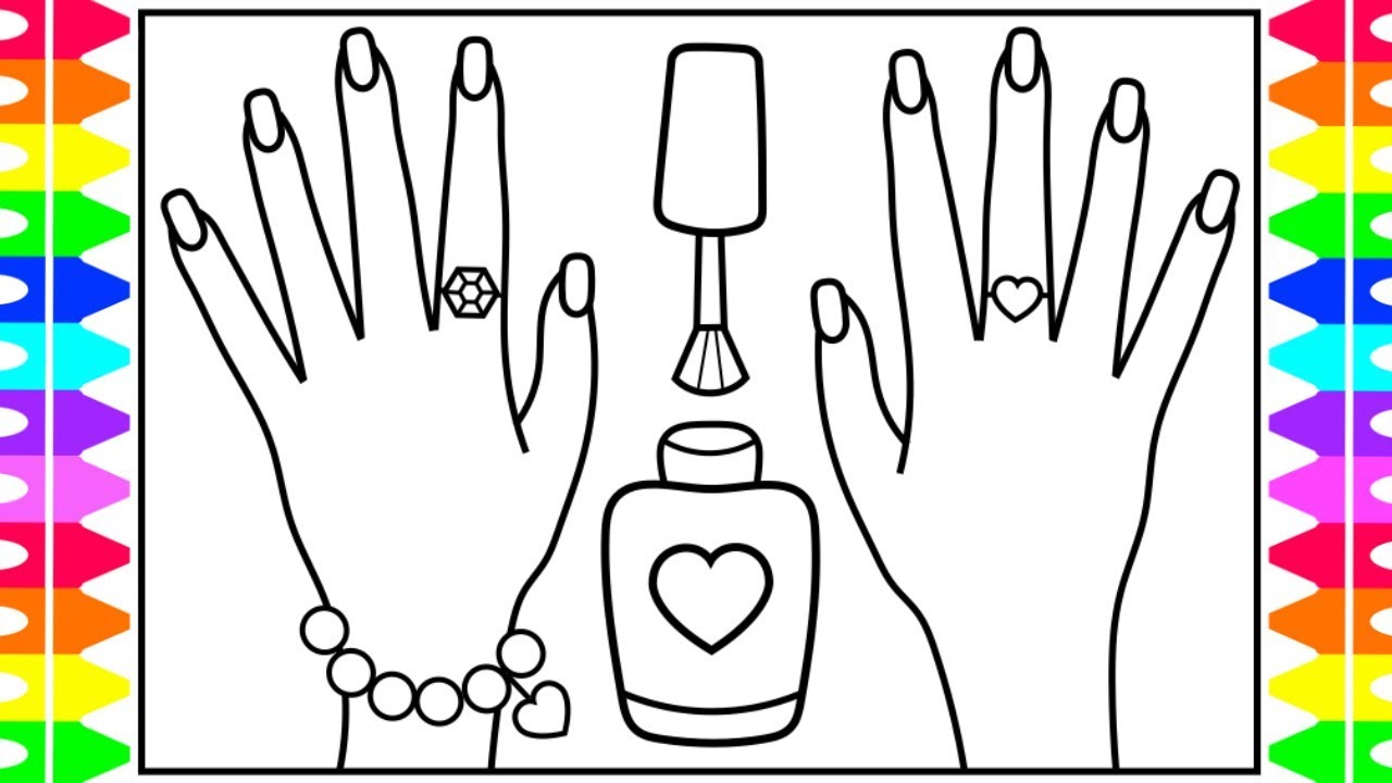 How to draw nail polish for kids ðððð nail polish drawing nail polish coloring pages for kids