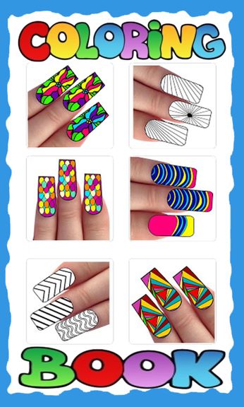 Nail coloring pages for girls