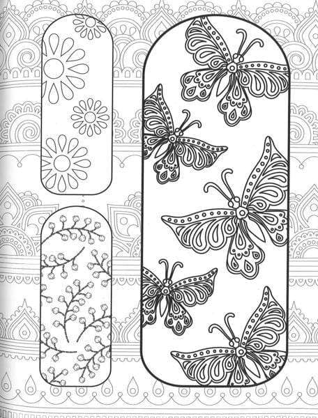 The nail art colouring book â