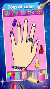Fashion nail coloring pages for android