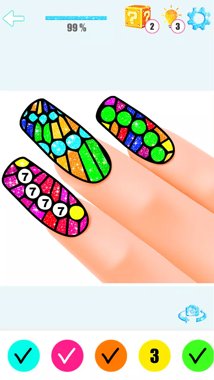 Nails glitter color by number girls nail coloring apk voor android download