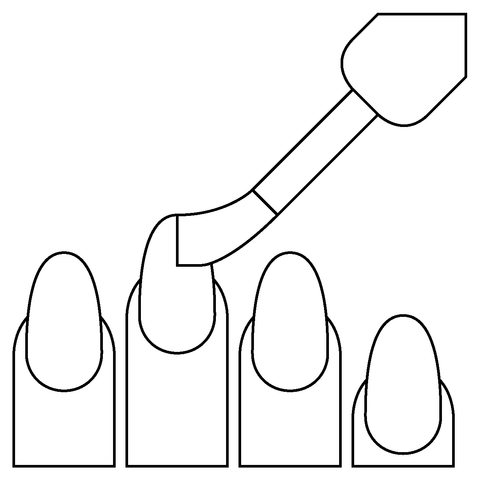 Nail polish emoji coloring page free printable coloring pages