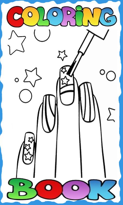 Nail coloring pages for girls â